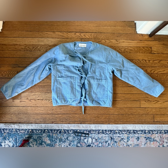 Loeffler Randall Emmet Light Denim Barn Jacket - Size Small